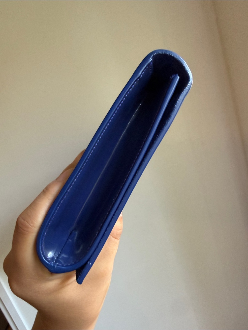 YSL Blue Patent Leather Clutch - Picture 9 of 9